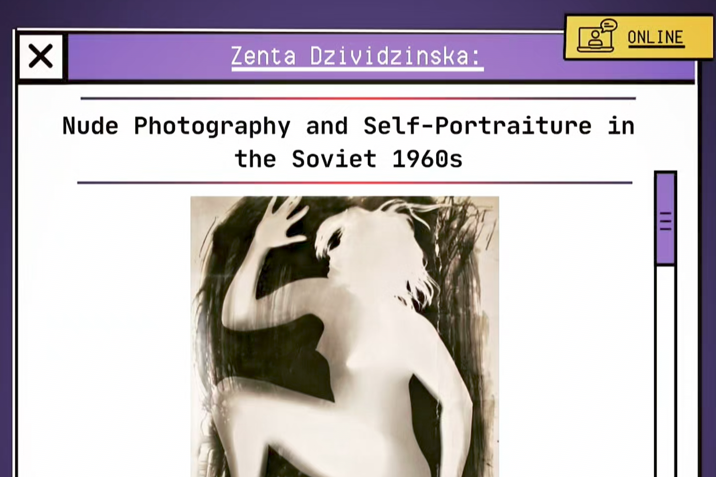 Dr. Maria Garth presents "Nude Photography and Self-Portraiture in the Soviet 1960s" at the Feminist Art History Conference
