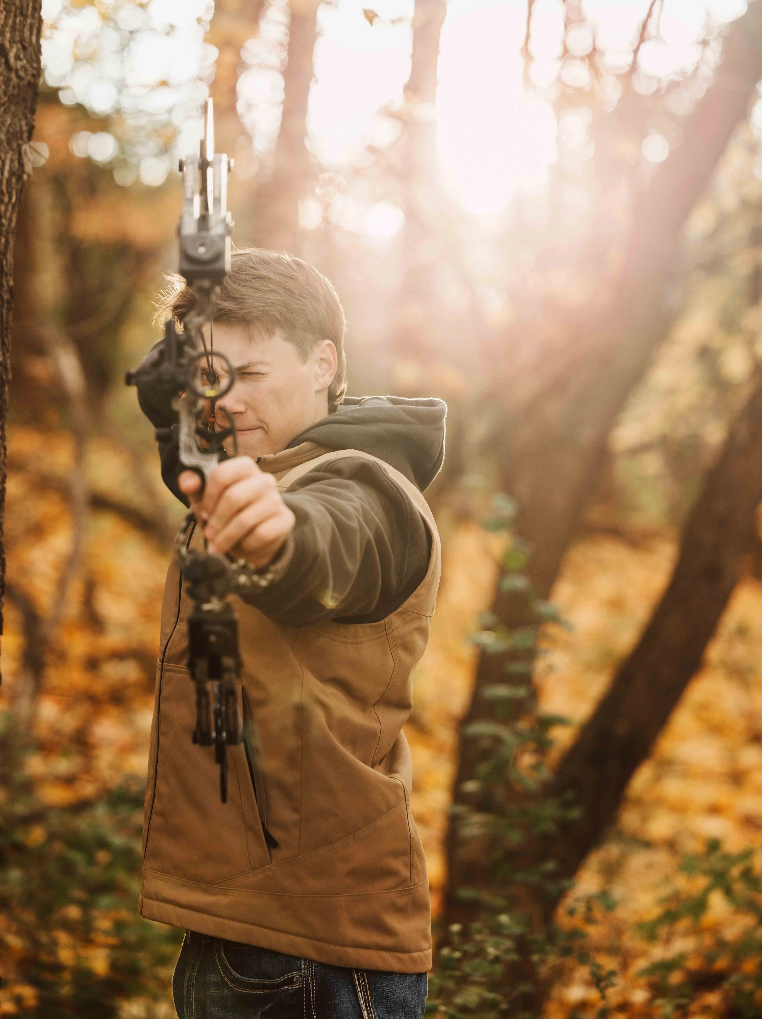 maple grove senior photographer archery photography