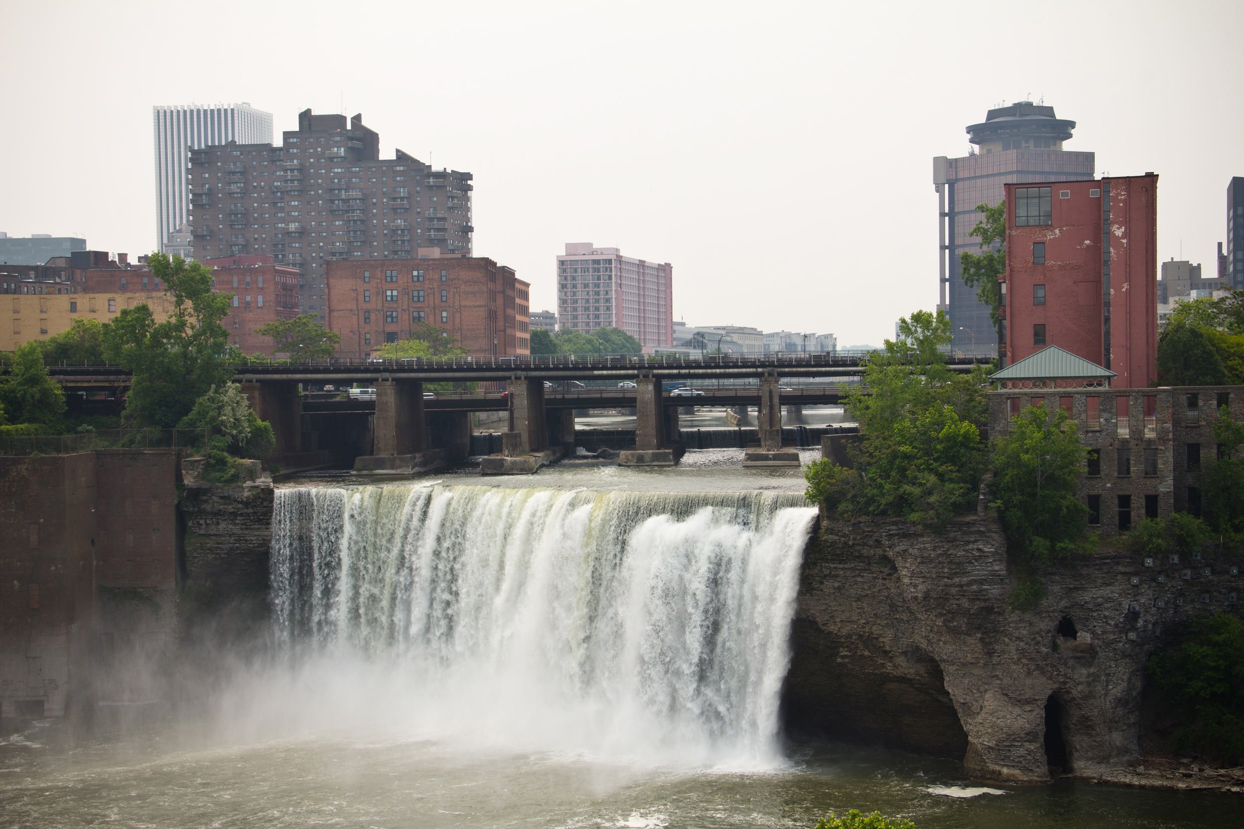 High-Falls-waterfall-in-downtown-Rochester