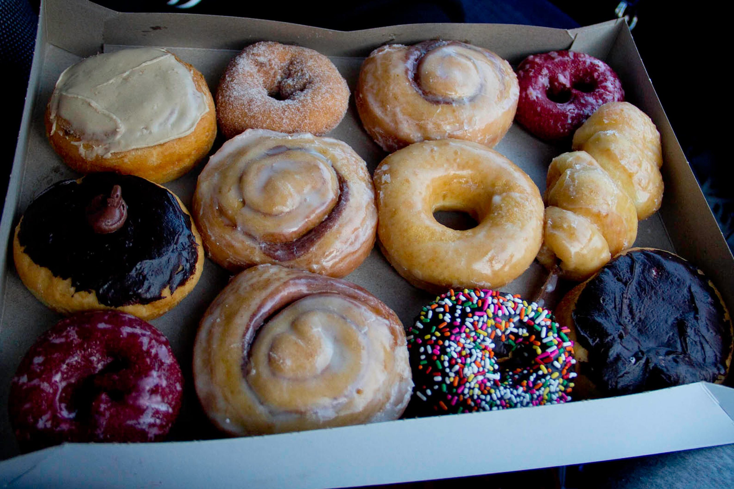 a-dozen-donuts-from-dans-variety-bakery