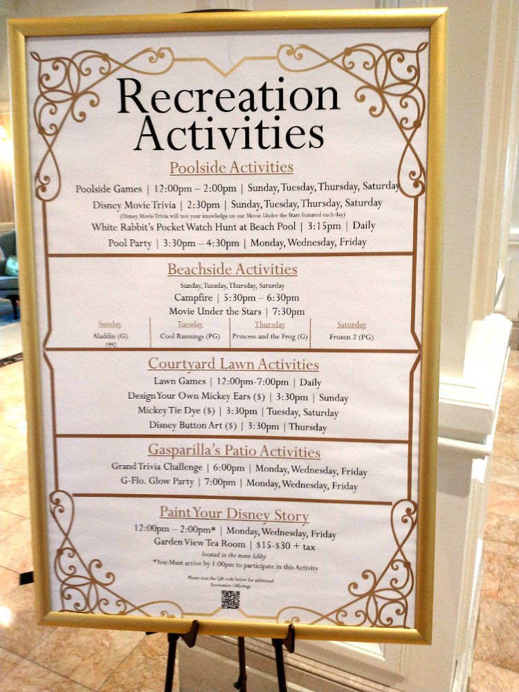 sign-for-Disney-resort-recreation-activities