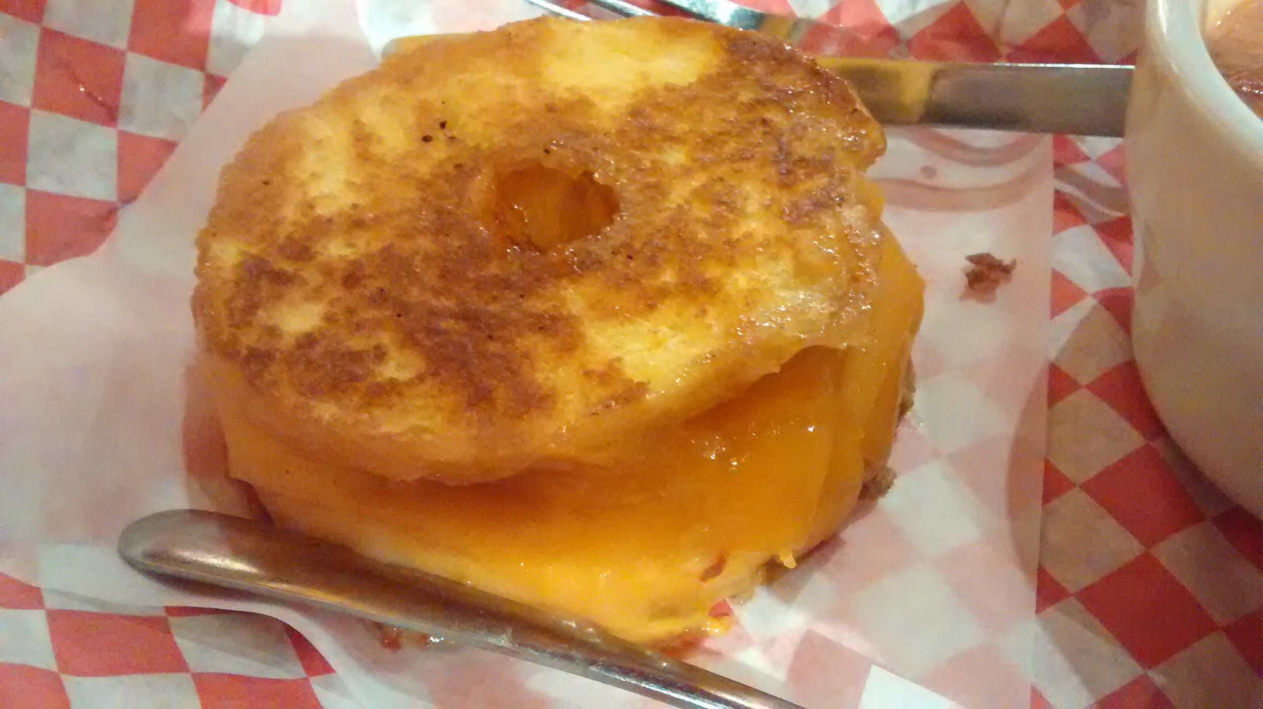 Grilled-cheese-donut-from-Tom-and-Chee