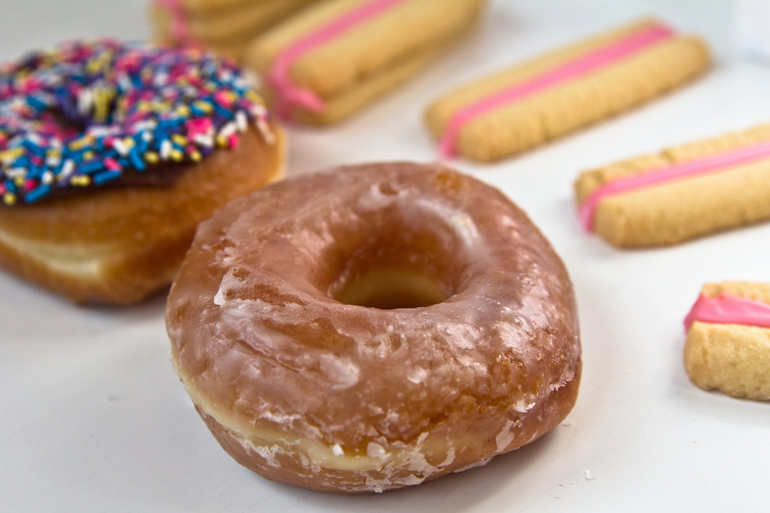 Donuts-and-pink-stripe-cookies-from-Ecklof-Bakery
