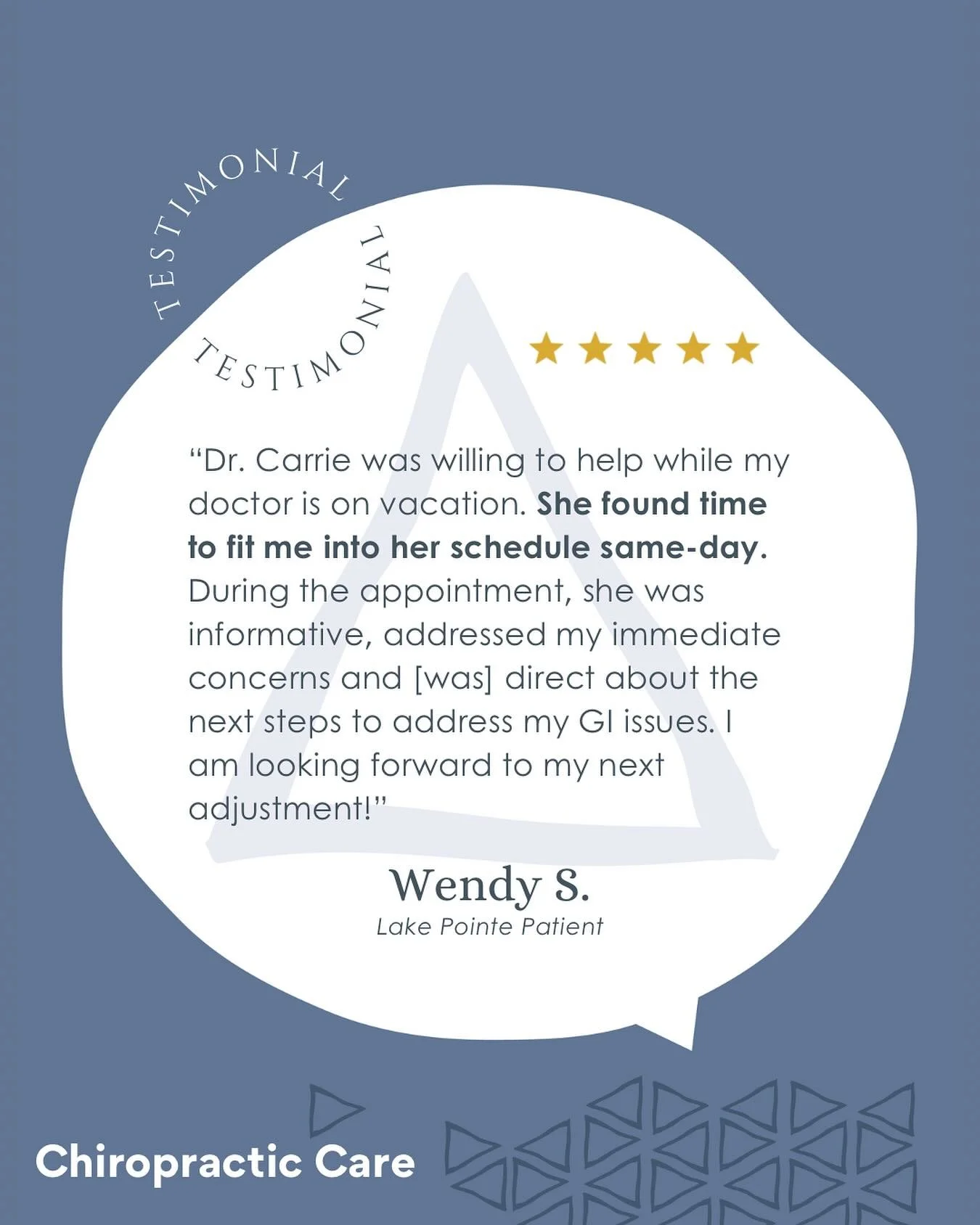 Our docs go the extra mile to make sure you’re seen as soon as possible, and that your concerns are addressed when you’re here. #bewell #lpwellness #tuesdaytestimonial