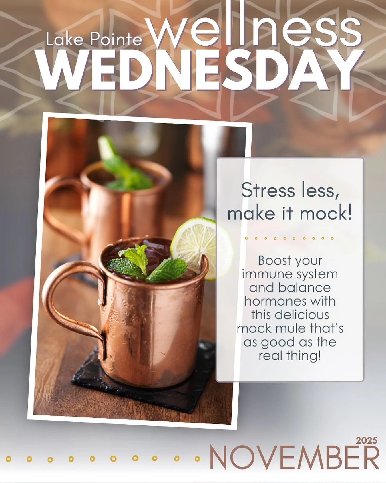 For the month of November, we&rsquo;re focusing on healthy tips, tricks, and recipes every #wellnesswednesday to keep you supported and feeling your best all holiday season long. Stay tuned all month as we walk you through recipes we love and other r