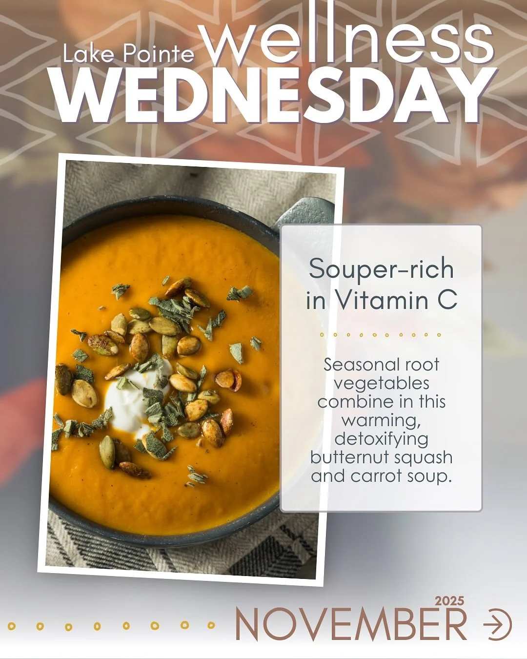 For the month of November, we&rsquo;re focusing on healthy tips, tricks, and recipes every #wellnesswednesday to keep you supported and feeling your best all holiday season long. Stay tuned all month as we walk you through recipes we love and other r