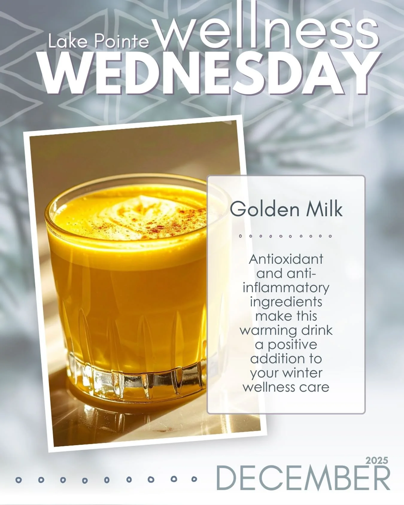 For the month of December, we&rsquo;re encouraging you to prioritize rest and restoration. With the holidays &mdash; and cold/flu season &mdash; upon us, take the time to reset with healthy tips, tricks, and recipes every #wellnesswednesday to keep y