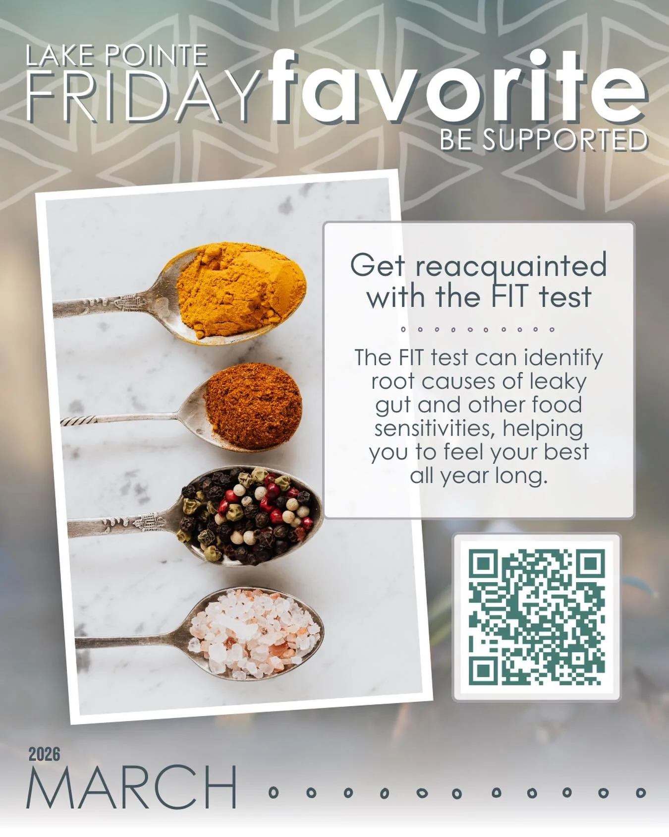 For the months of March and April, we&rsquo;re encouraging you to 𝙗𝙚 𝙨𝙪𝙥𝙥𝙤𝙧𝙩𝙚𝙙. You&rsquo;ve made it through the darkness of winter the world outside is beginning to thaw. As you greet spring prioritizing rejuvenating, supportive health an