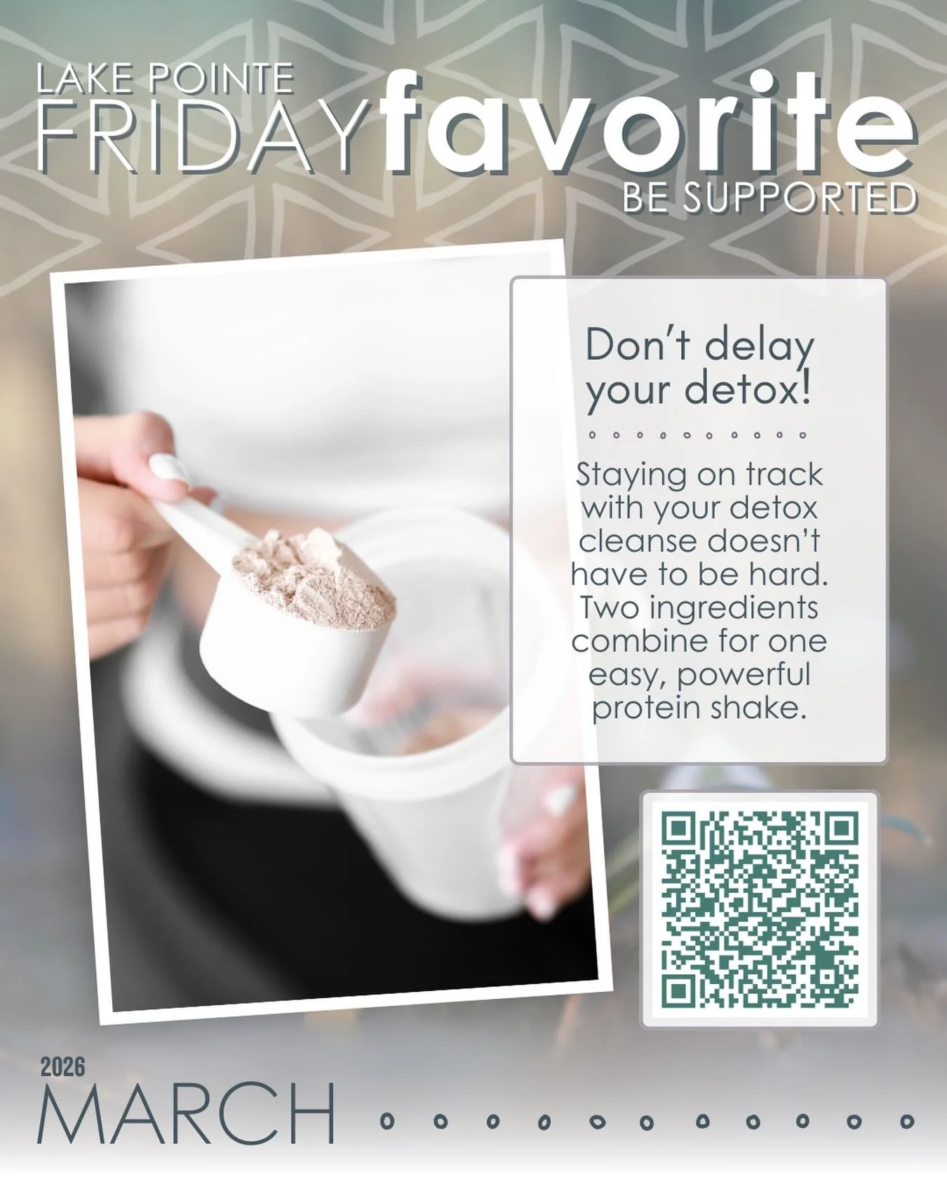 For the months of March and April, we&rsquo;re encouraging you to 𝙗𝙚 𝙨𝙪𝙥𝙥𝙤𝙧𝙩𝙚𝙙. You&rsquo;ve made it through the darkness of winter the world outside is beginning to thaw. As you greet spring prioritizing rejuvenating, supportive health an