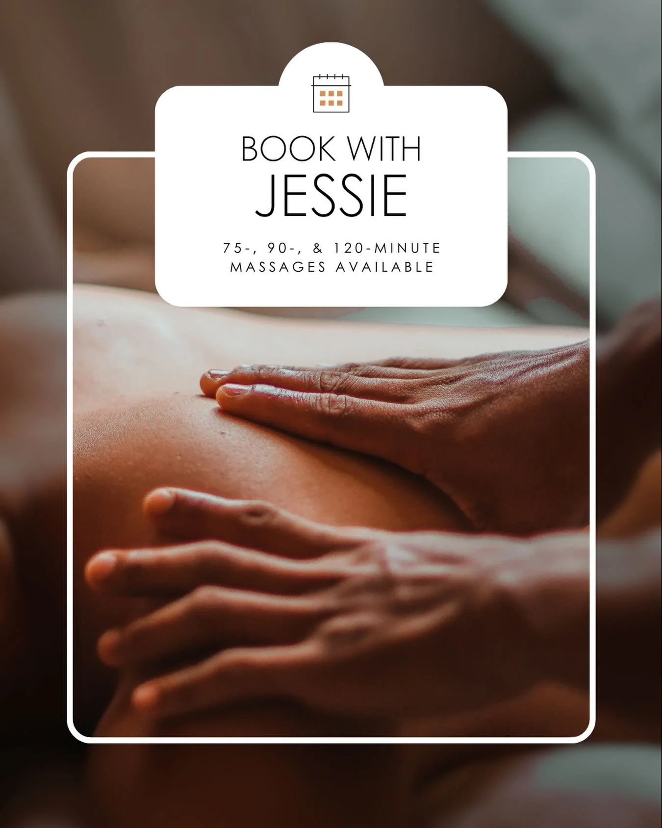 Treat yourself to some TLC Monday, April 6. Call to schedule or book online with Jessie today! #lpwellness #bewell