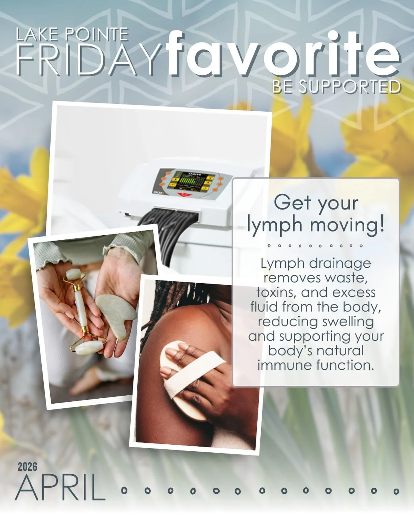 For the months of March and April, we&rsquo;re encouraging you to 𝙗𝙚 𝙨𝙪𝙥𝙥𝙤𝙧𝙩𝙚𝙙. You&rsquo;ve made it through the darkness of winter the world outside is beginning to thaw. As you greet spring prioritizing rejuvenating, supportive health an