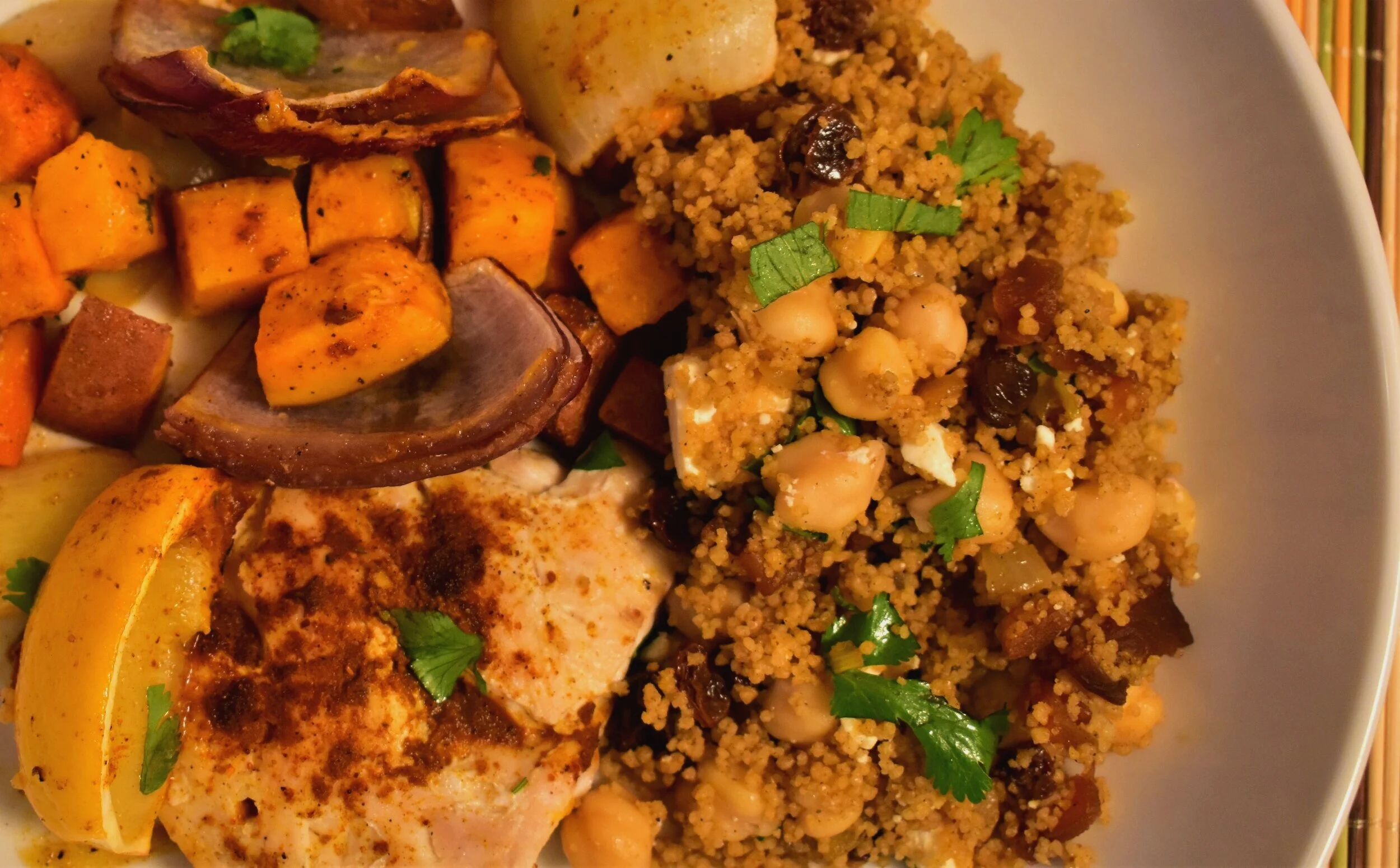 Moroccan Chicken Traybake with Couscous Salad