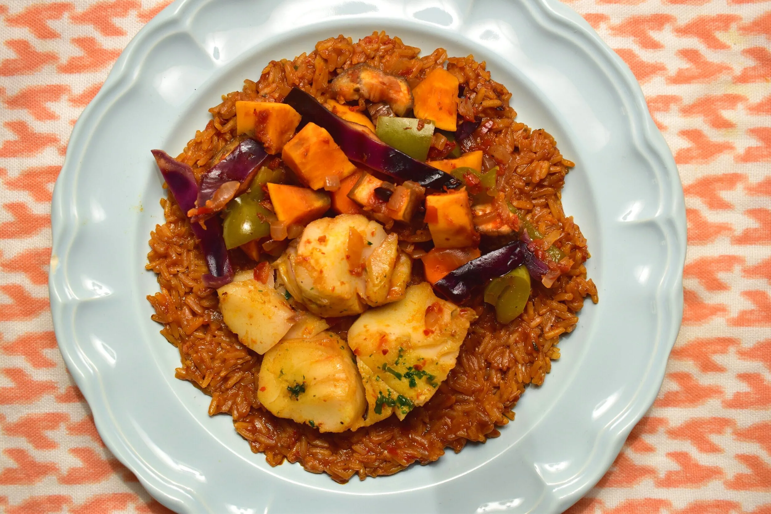 Senegalese Thieboudienne (Rice, Fish, and Veggies)
