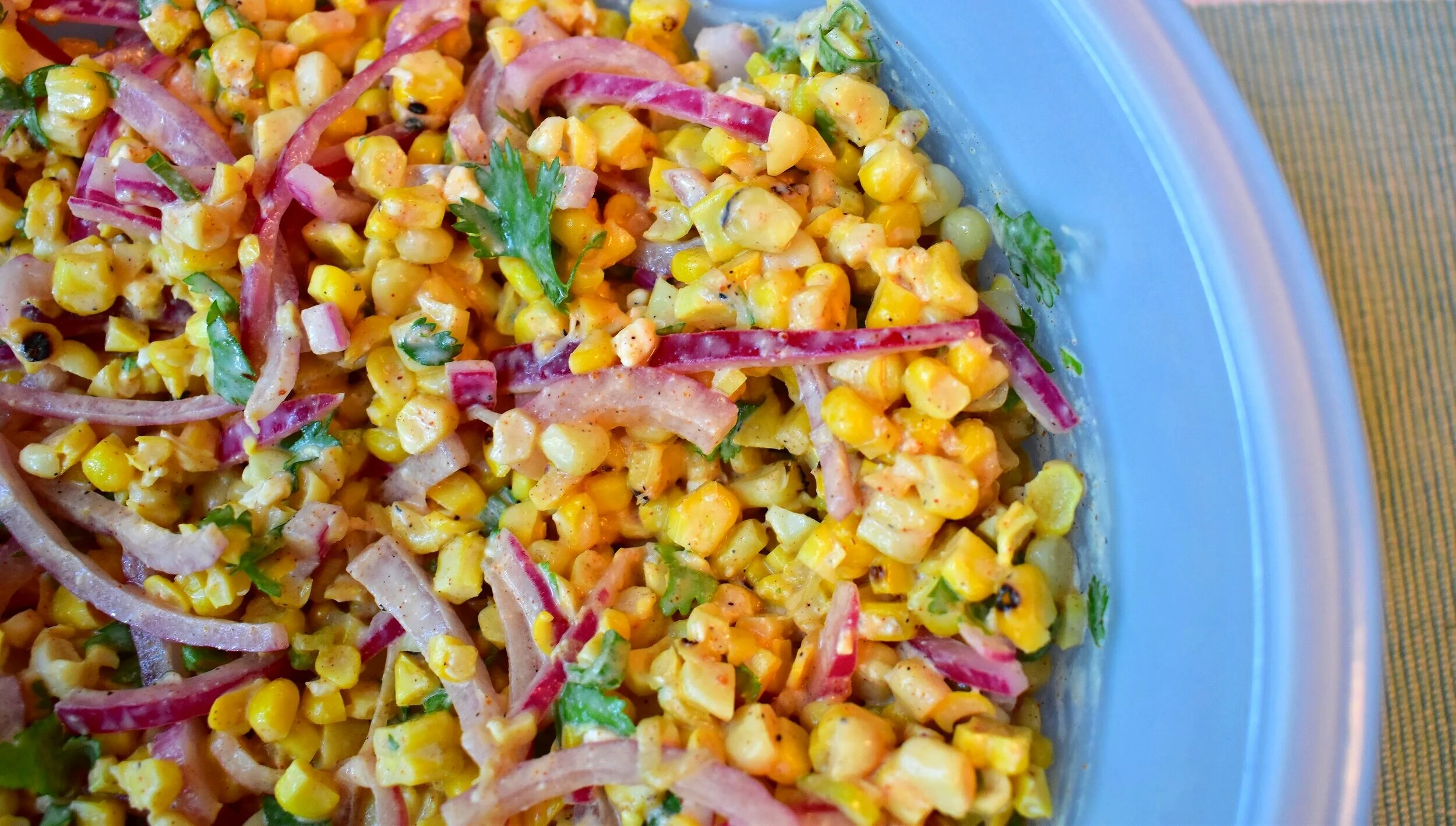Summer Grilled Corn Salad with Chili Lime Dressing