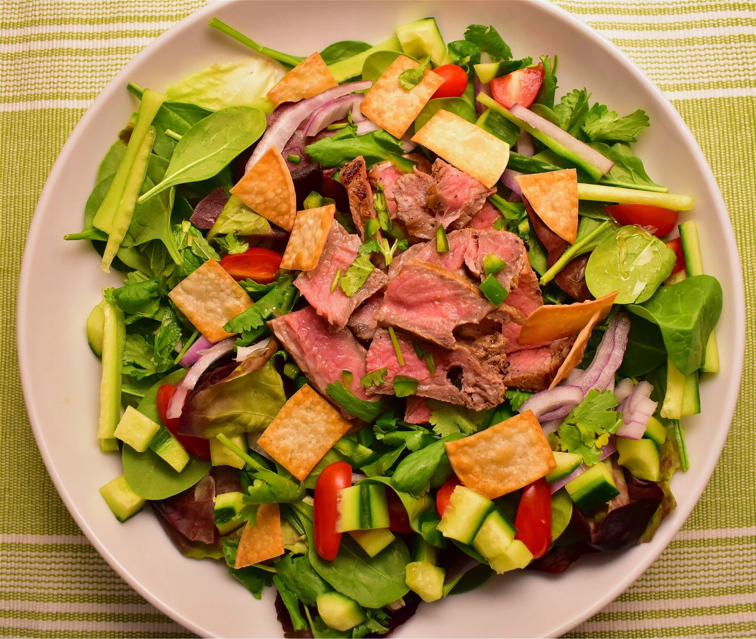 Thai Beef Salad with Homemade Crisps