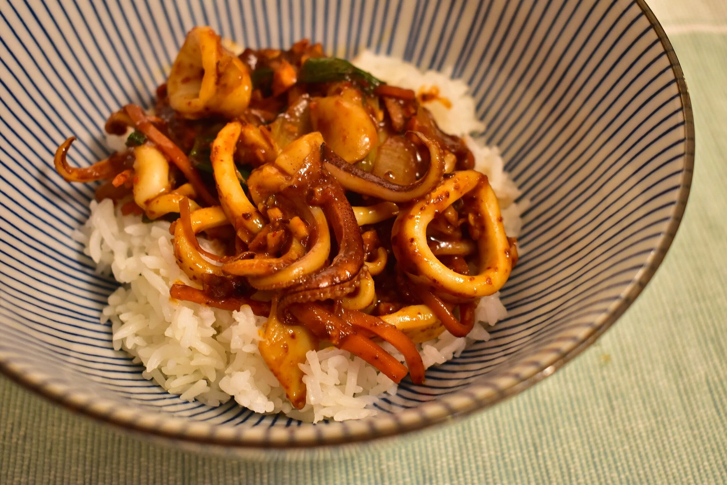 Spicy Korean Stir Fried Squid