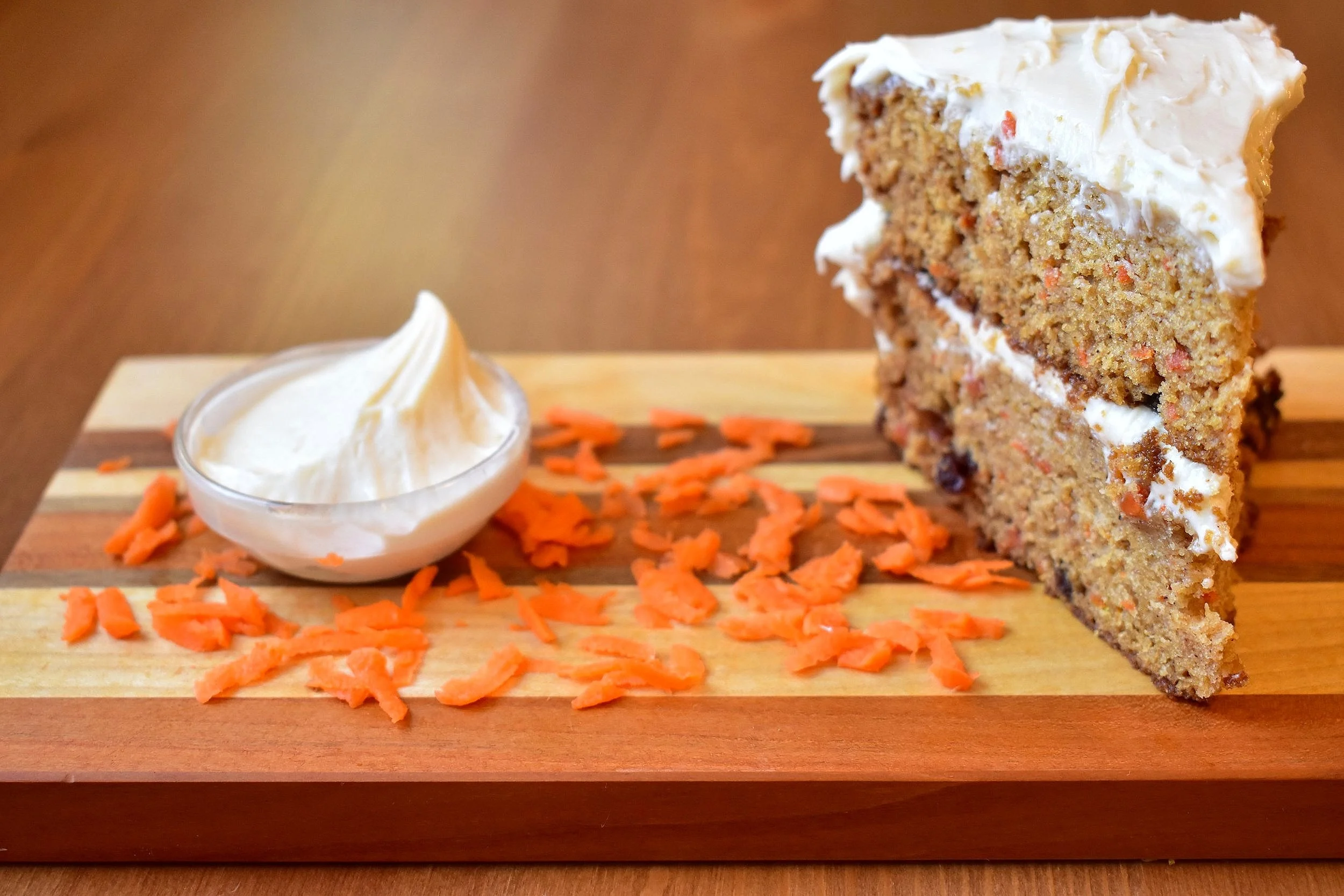 Carrot Cake with Roasted Carrots and Maple Cream Cheese Frosting