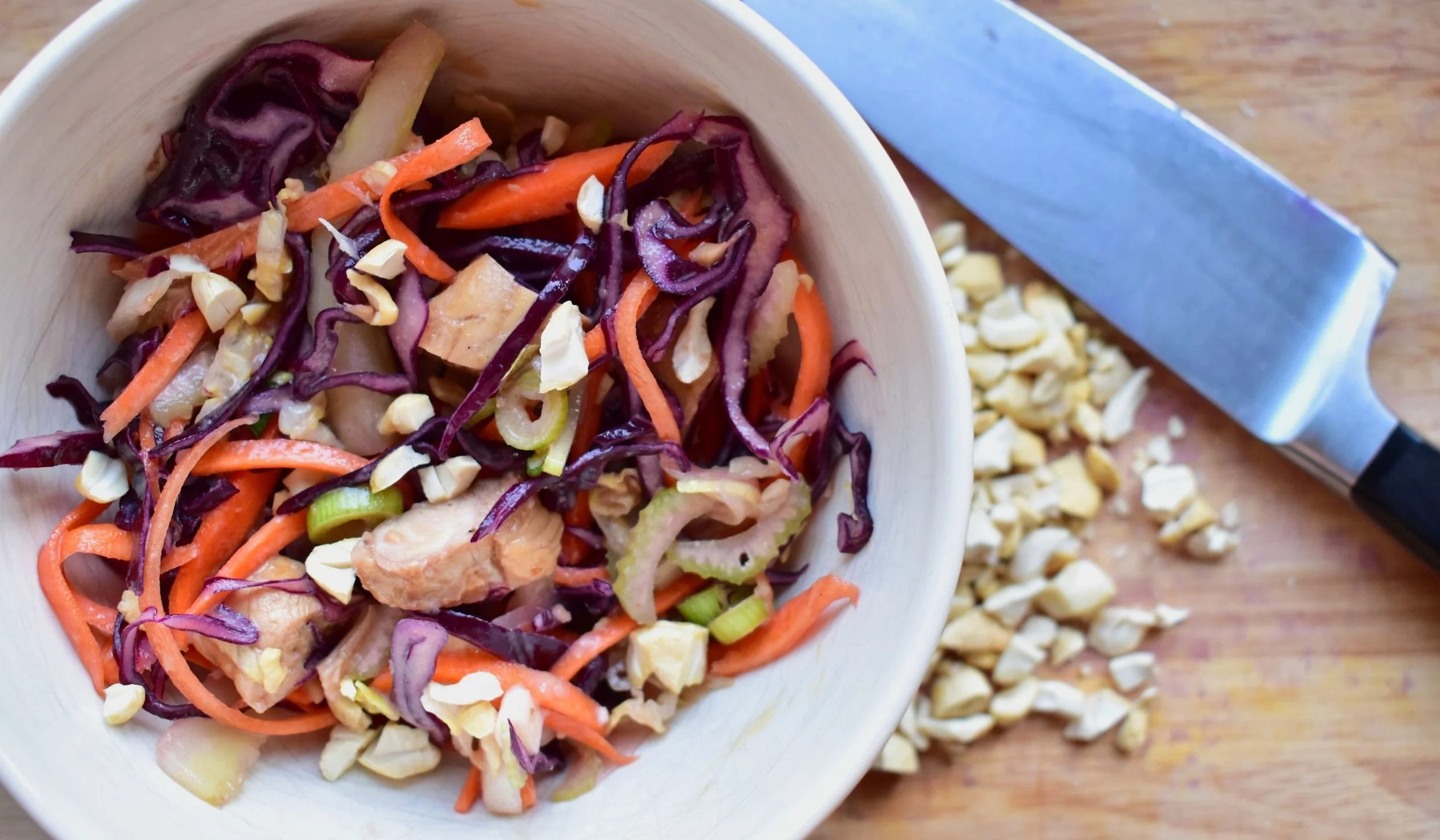 Summery Sesame Slaw with Chicken
