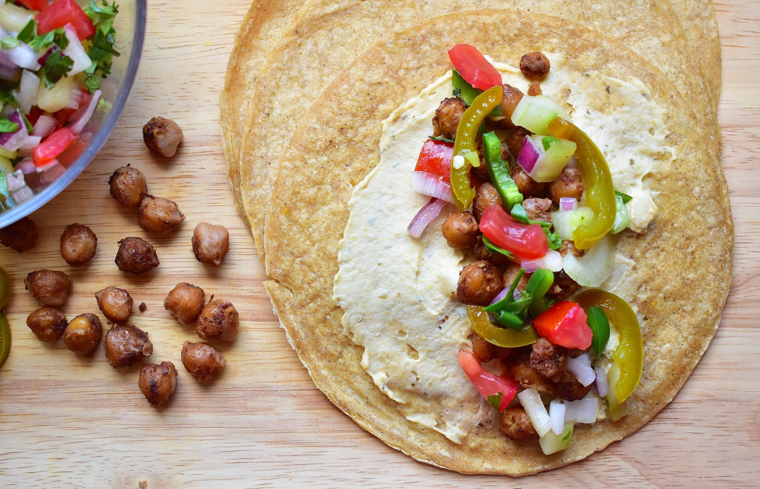 Crispy Vegan Chickpea Tacos