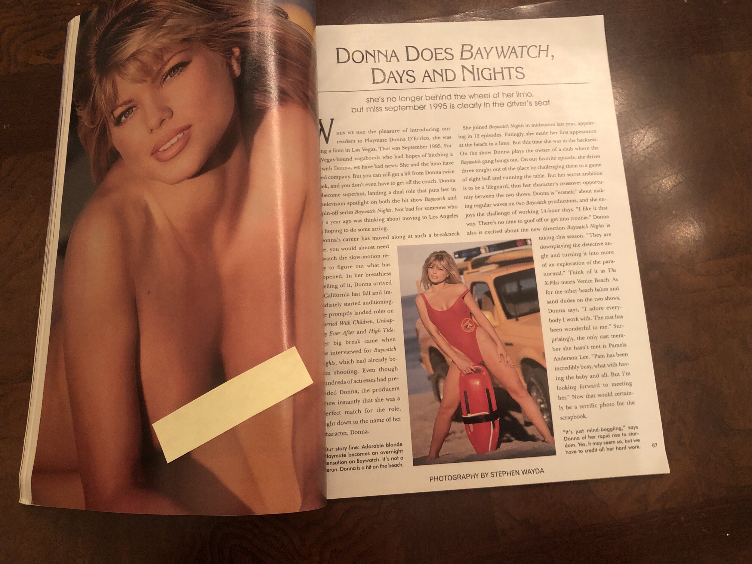 Donna D/'Errico RARE 1995 Official Donna D/'Errico Playboy Signing Card signed