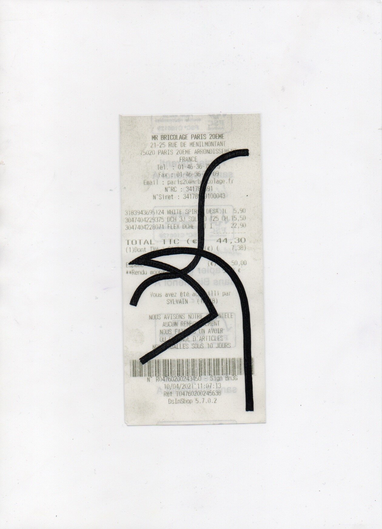 Ticket GRANDE SURFACE. Ivan Le Pays. 44,30 €