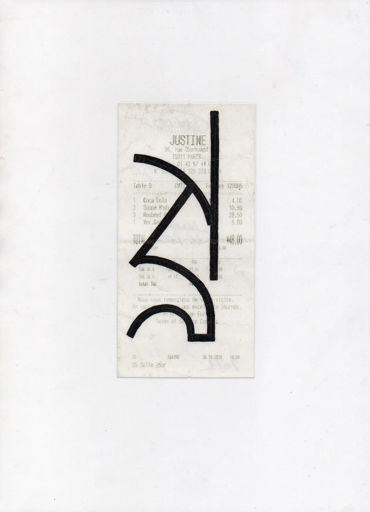 Ticket GRANDE SURFACE. Ivan Le Pays. 48,00 €