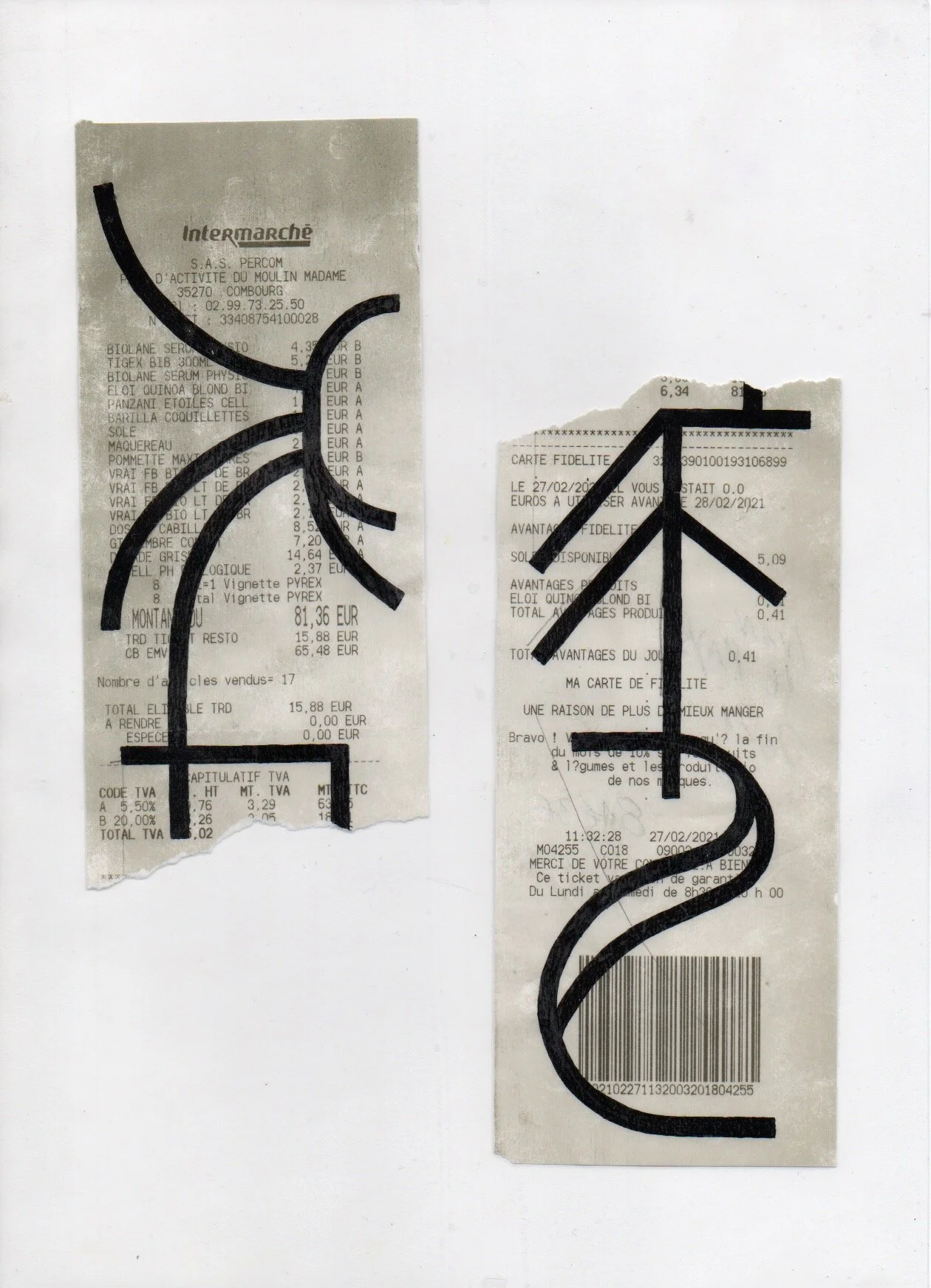 Ticket GRANDE SURFACE. Ivan Le Pays. 81,36 €