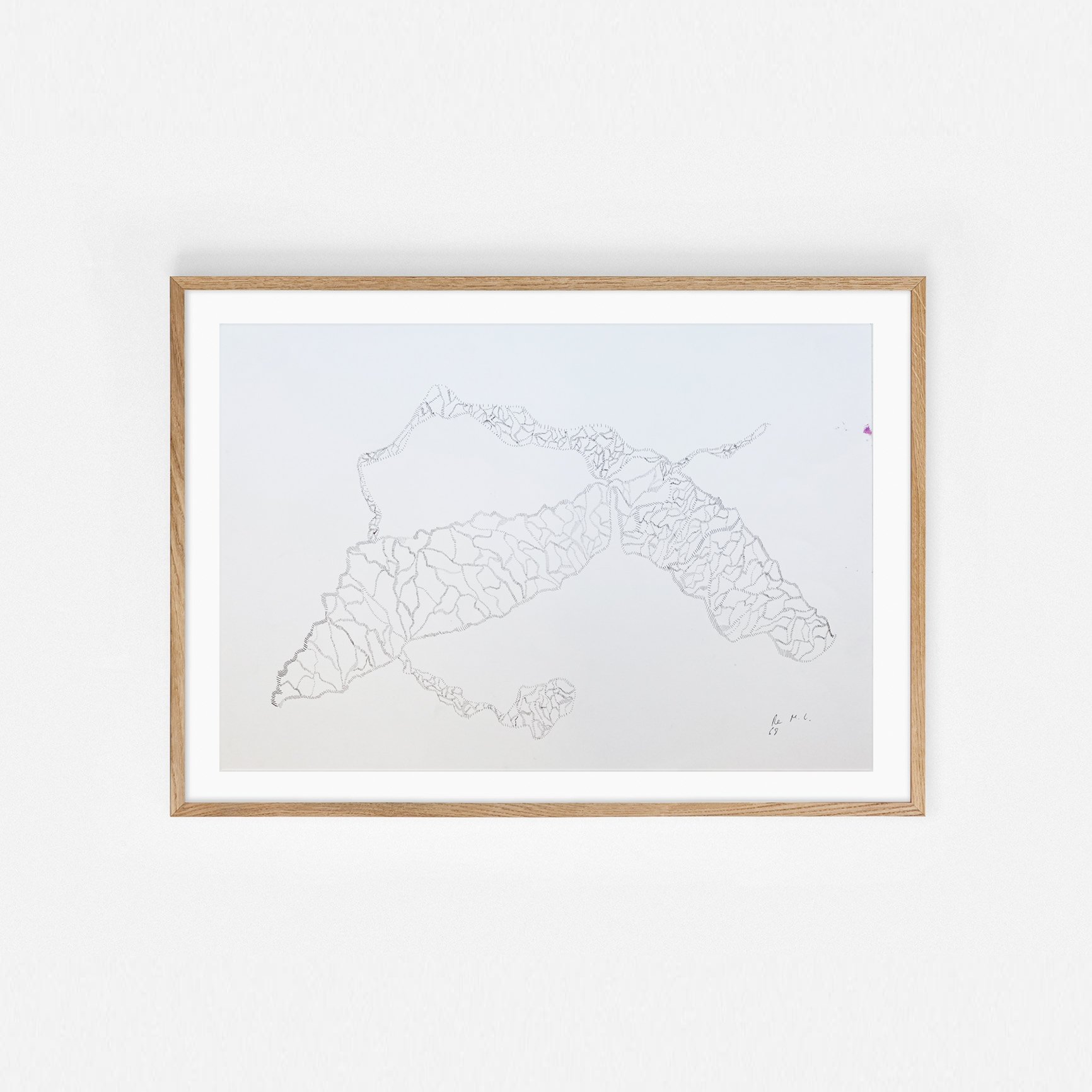 Dessin 48X33 cm réalisé et signé par l'artiste italienne Maria Chiara Re. 2022.