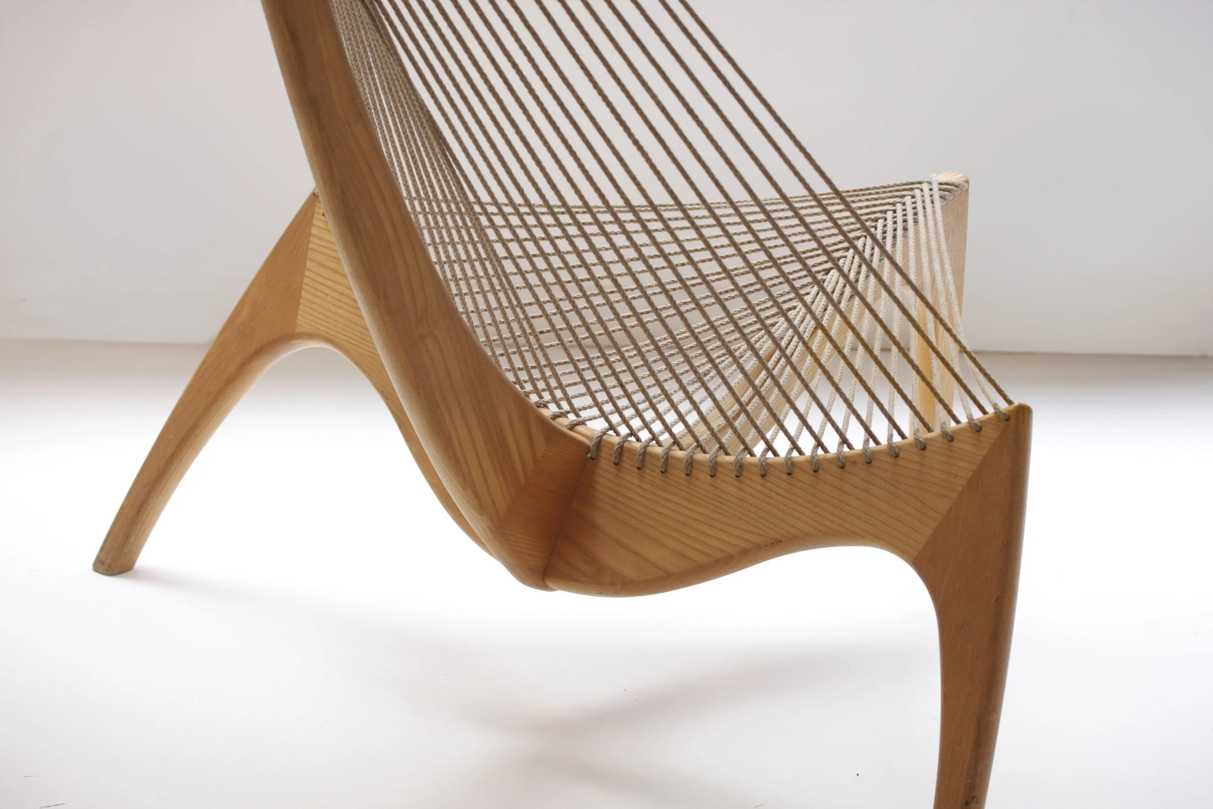 LOT JORG02. Jørgen Høvelskov, "Harp Chair" pour Christensen et Larsen, Danemark. Chaise 1968. Modèle #1