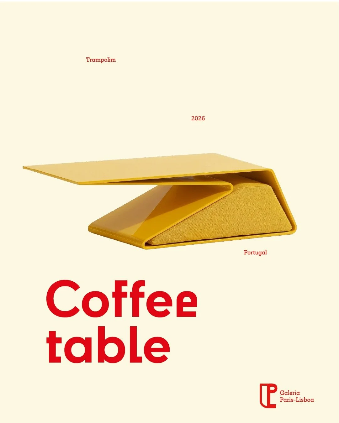 Trampolim Table &mdash; A coffee table designed for both indoor and outdoor use, featuring a dual-position cushion that stores neatly inside the structure.
It allows for both lounging and seated positions, combining comfort with functionality.

A min