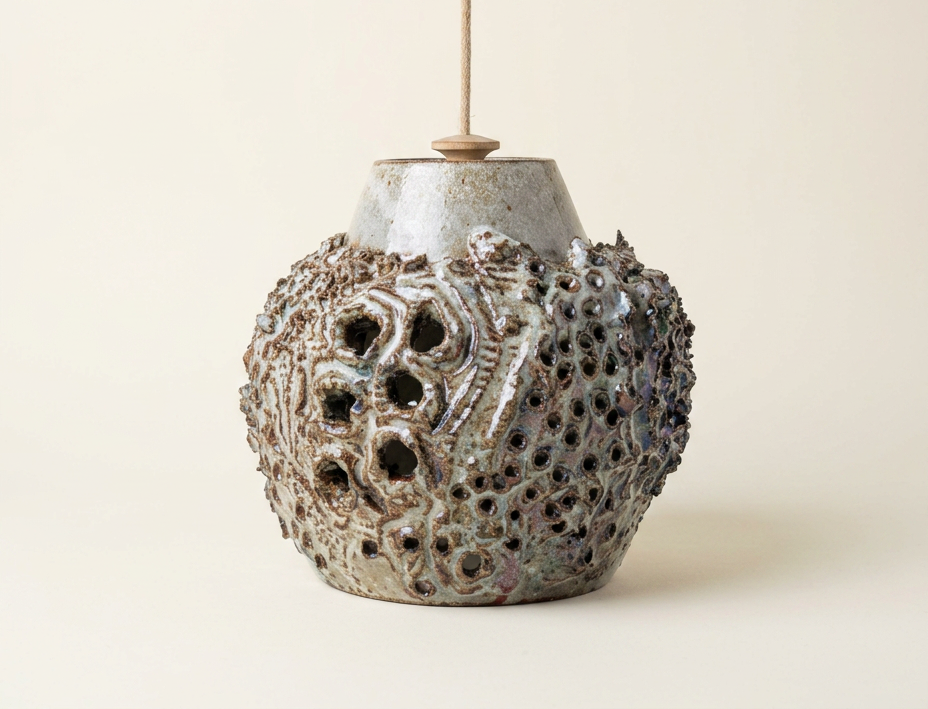 Suspension en grès émaillé par Bodil Marie Nielsen, Danemark, vers 1960. (Devis de transport sur demande.) (copie)