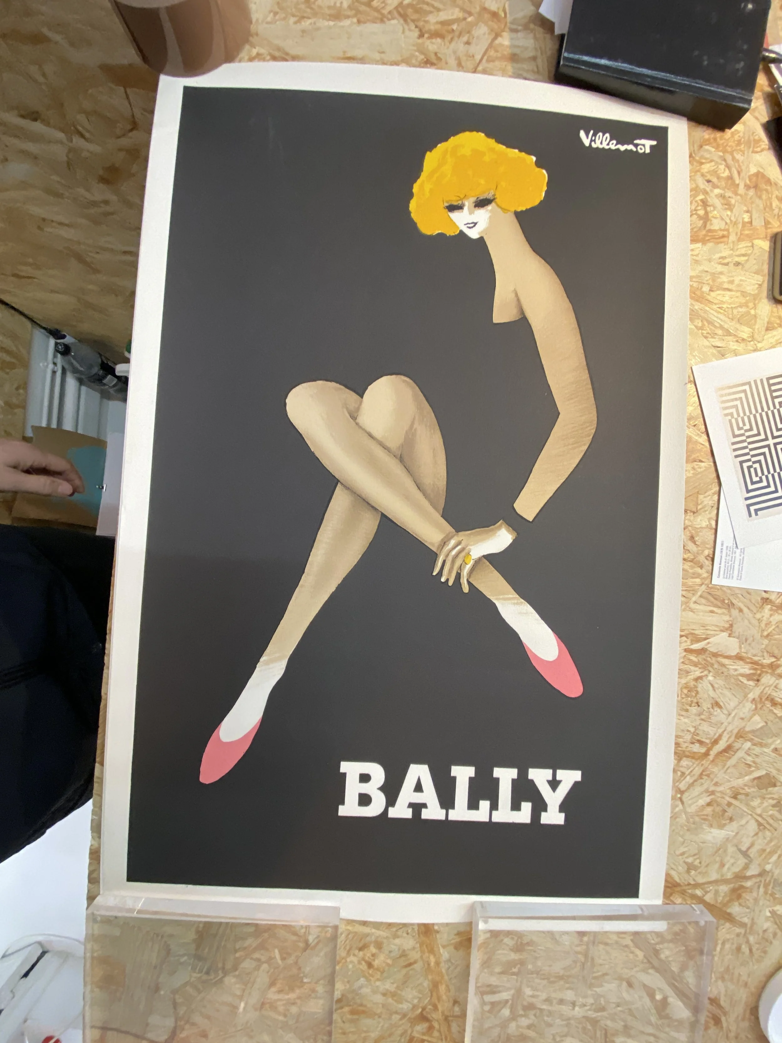 Affiche Bally Chaussures pour Femmes - Sérigraphie originale de Bernard Villemot