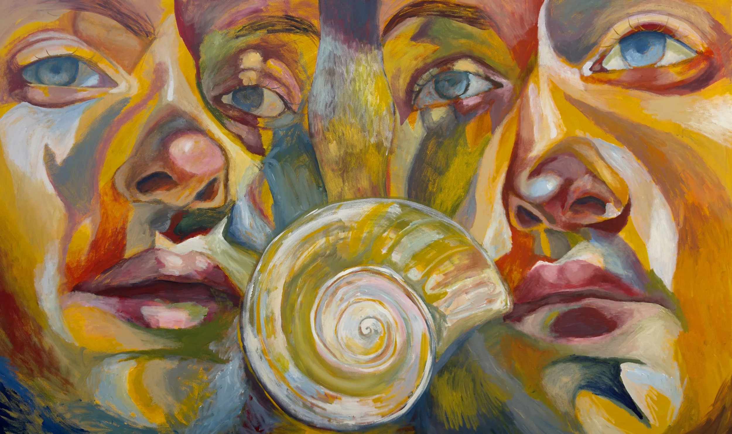 My mirror, acrylic on canvas, 36 x 60 in, 2025