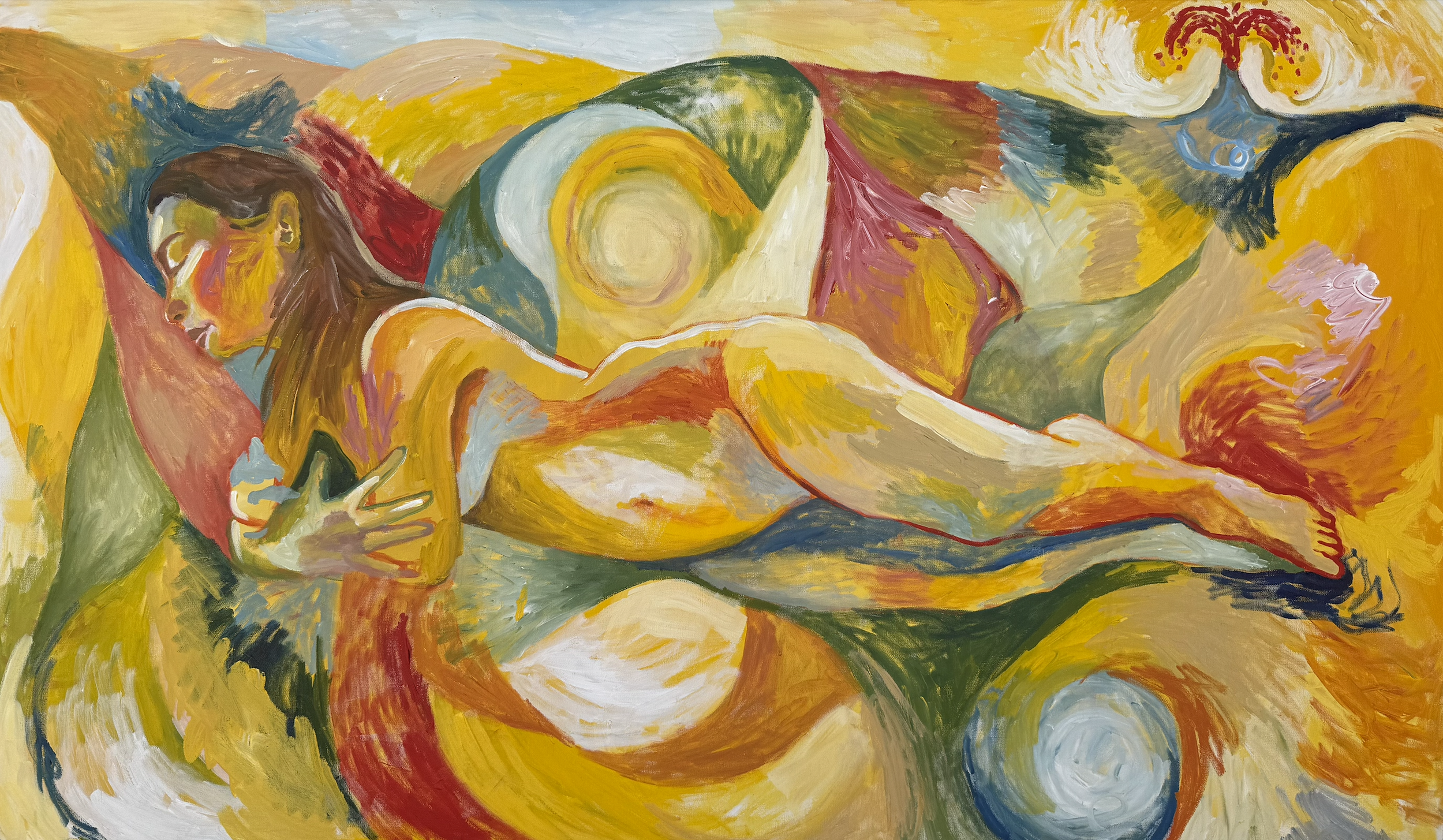 Untitled, acrylic on canvas, 36 x 60 in, 2026