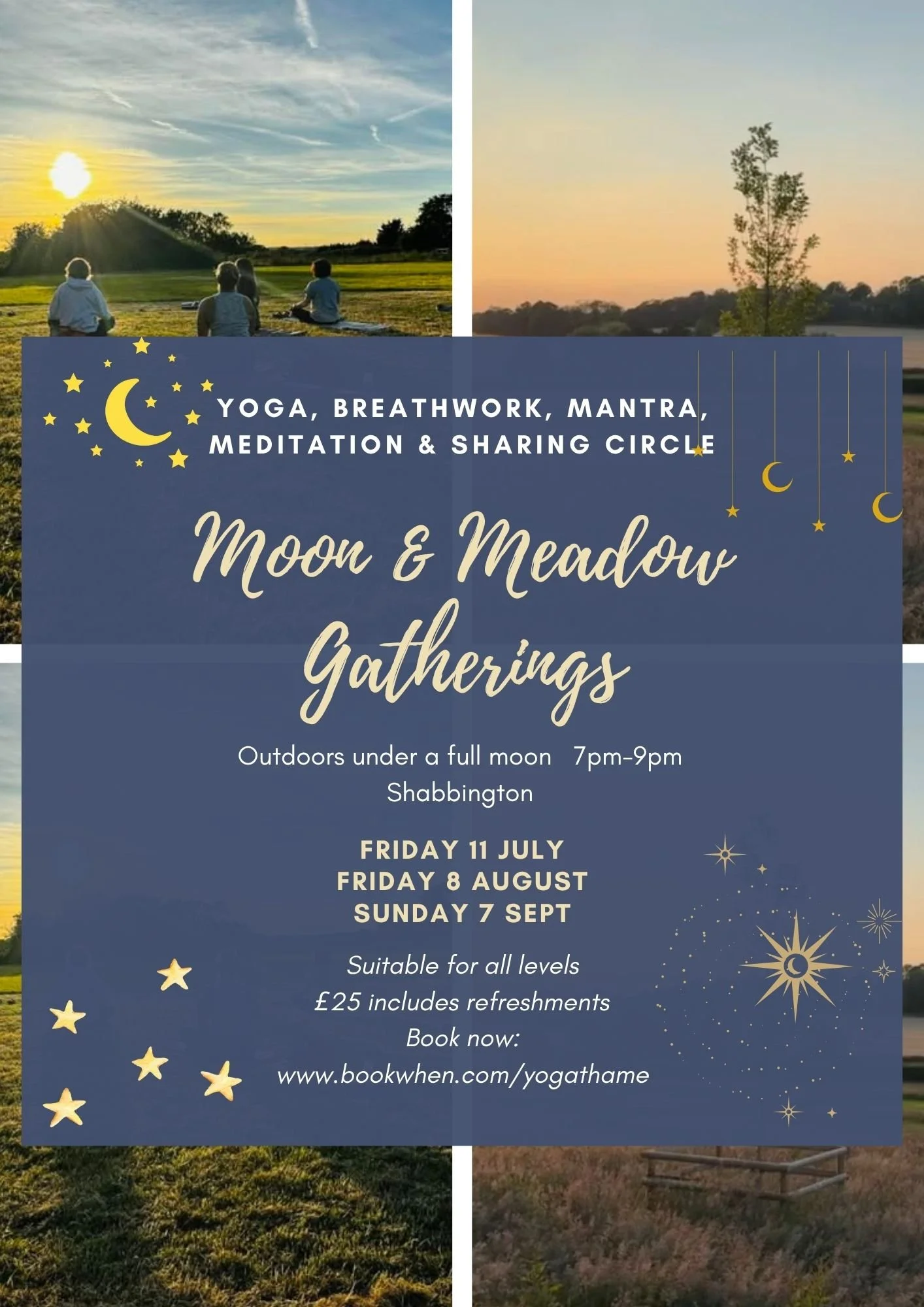 Moon & Meadow Yoga Evenings Sunday 7 Sept