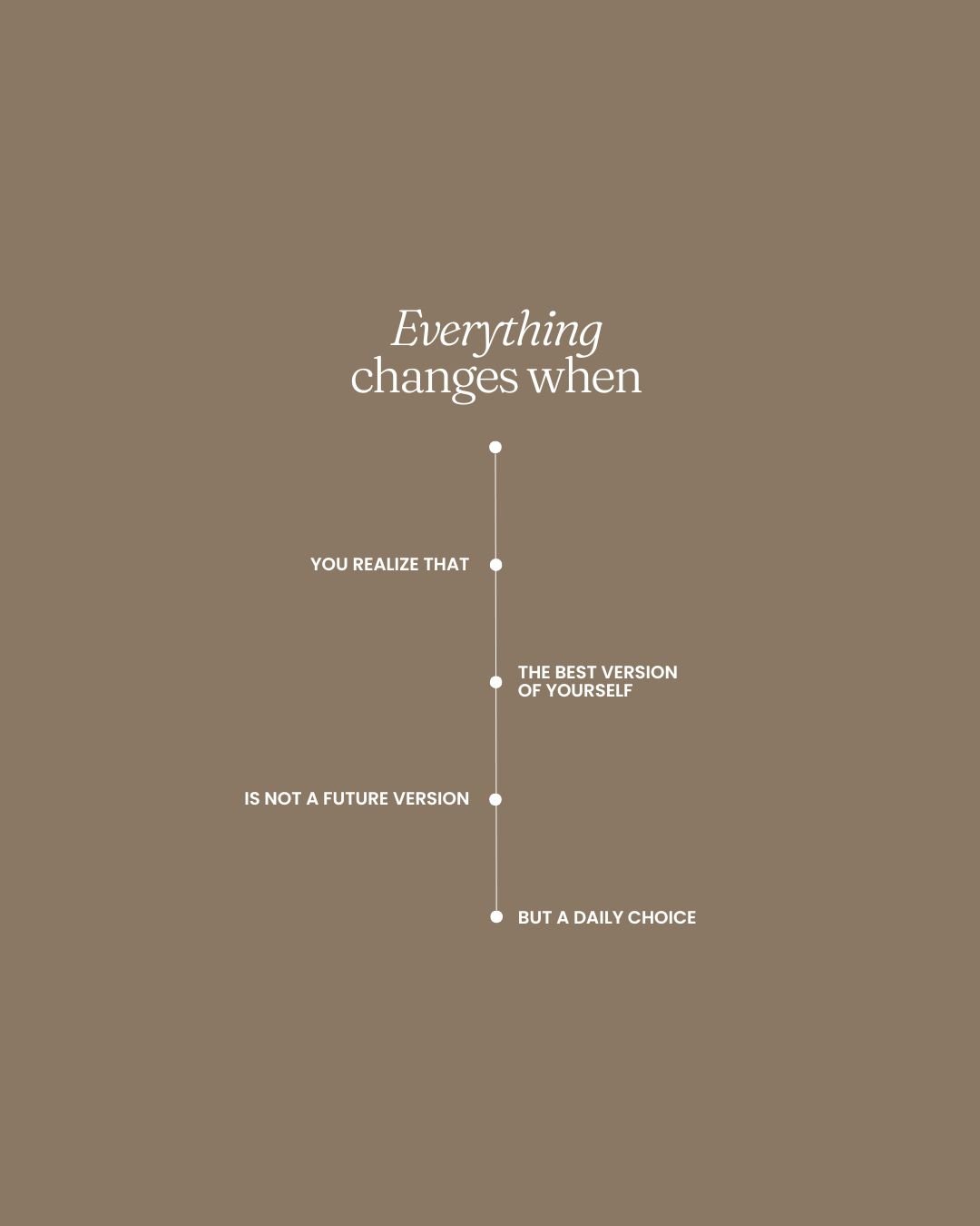 “Becoming your best self” isn’t a destination; it’s a daily action.