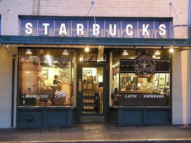 The original Starbucks in Seattle, WA