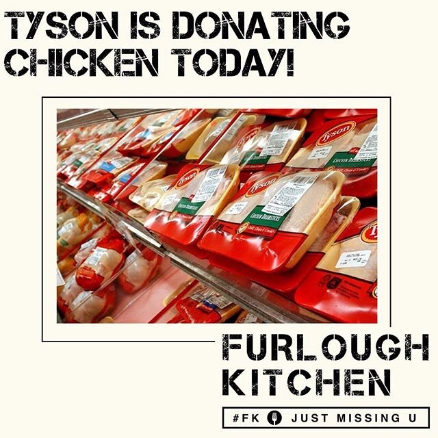 @tysonfoods is donating chicken to furloughed and laid off restaurant employees TODAY! Come by now until the truck is empty and pick up one 20lb case of chicken per employee. Pickup address is below! 💛

El Centro Culinary College
11830 Webb Chapel R