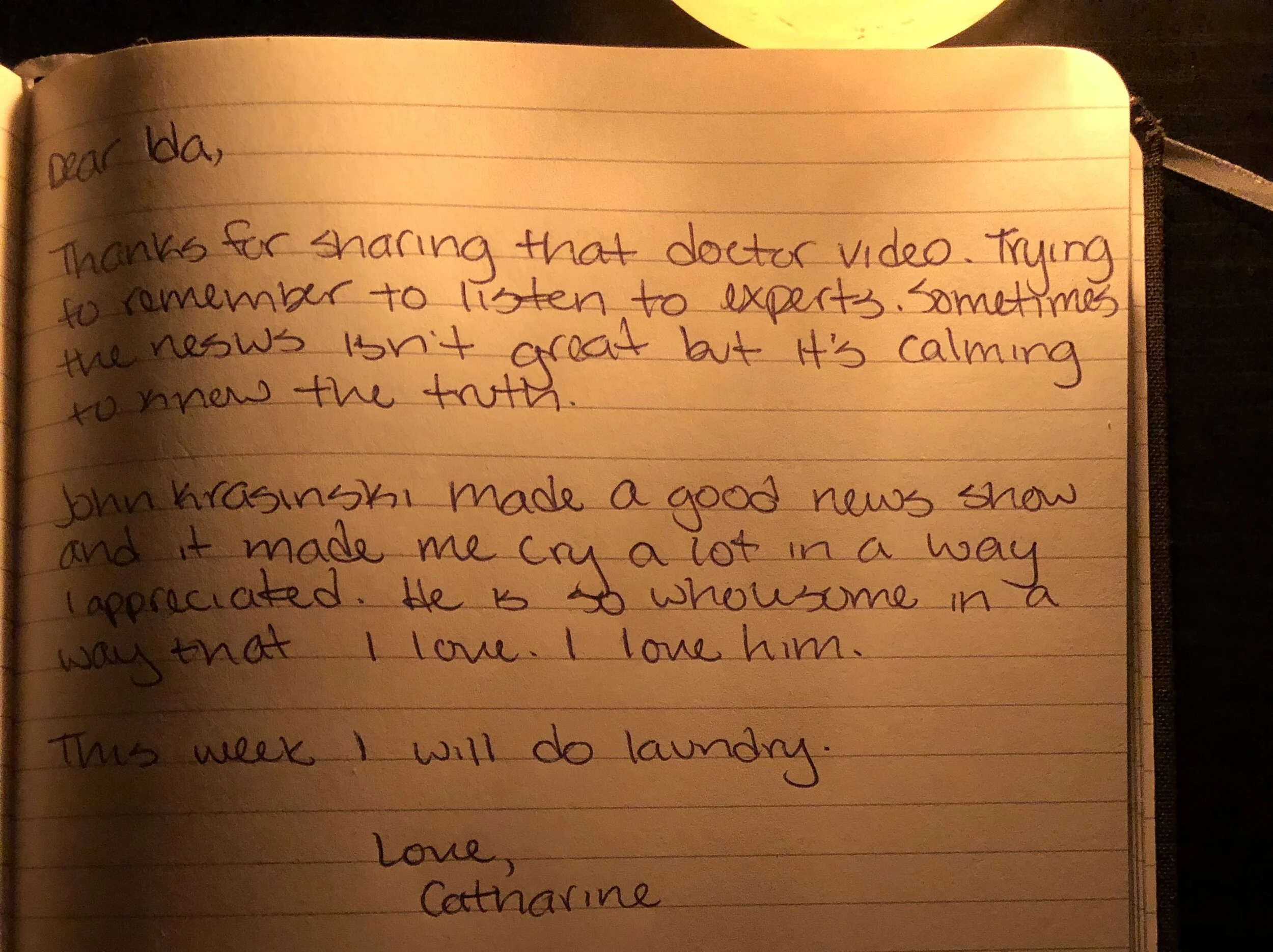 Letters in the time of Corona