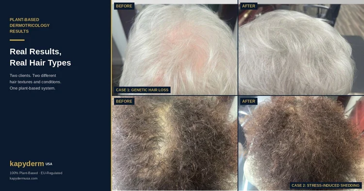 Carole Mendoza case studies plant-based hair loss results