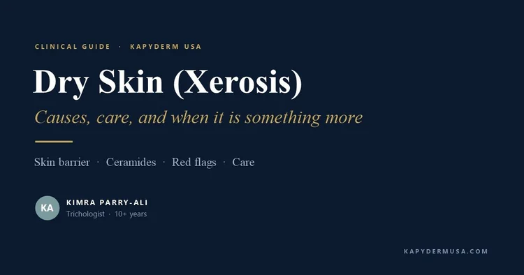 Dry skin and xerosis clinical guide by trichologist Kimra Parry-Ali