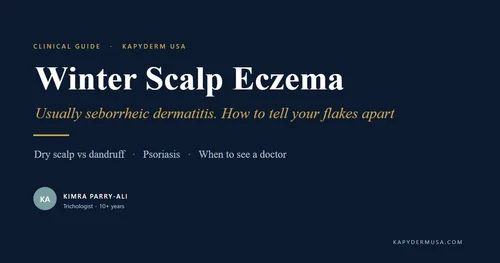 Scalp eczema or seborrheic dermatitis guide by Kimra Parry-Ali