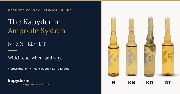 Kapyderm Dermotricology ampoule system N KN KD DT clinical guide