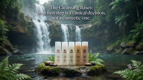 The five Kapyderm Dermotricology cleansing bases — each formulated for a distinct scalp type and clinical condition