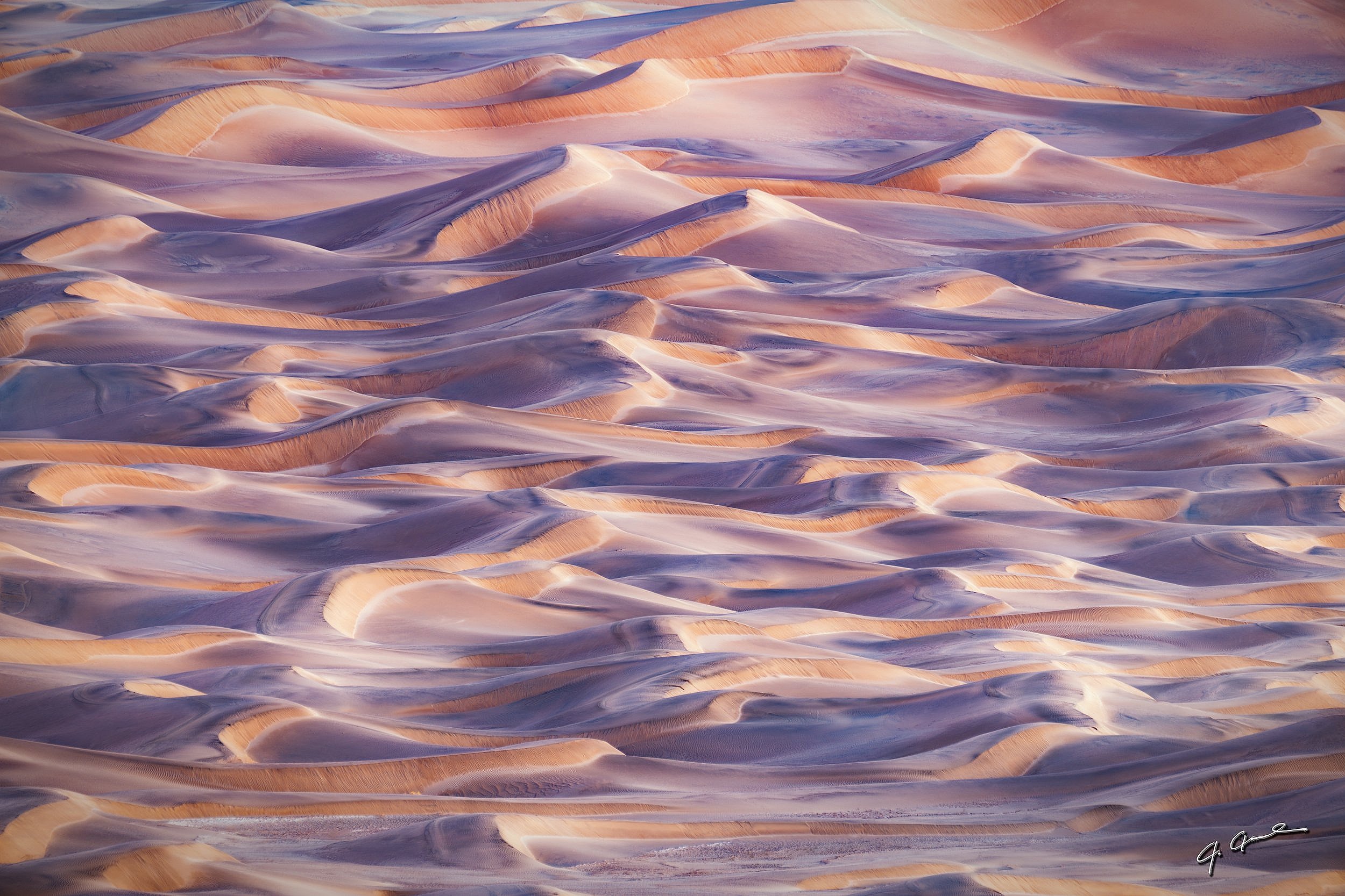 Abstract photo of Mesquite Flat Dunes in Death Valley National Park.