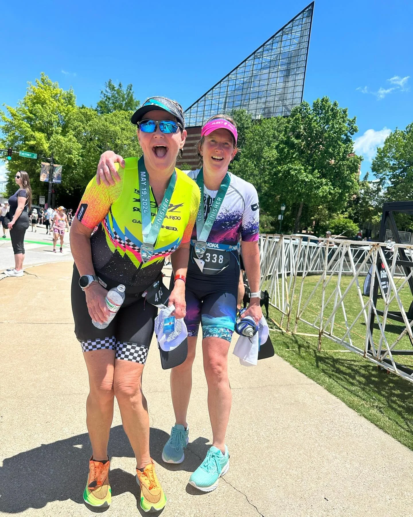 Medal Monday!!!!!! Brought to you by mobsters @jackielifebalance and Laura T! @ranbme2 They both crushed @ironmantri Chattanooga 70.3 and have full seasons ahead!
.
Also shoutout to @sam_mazer @saraphelpsgibson @mi_chella_bella for also putting toget