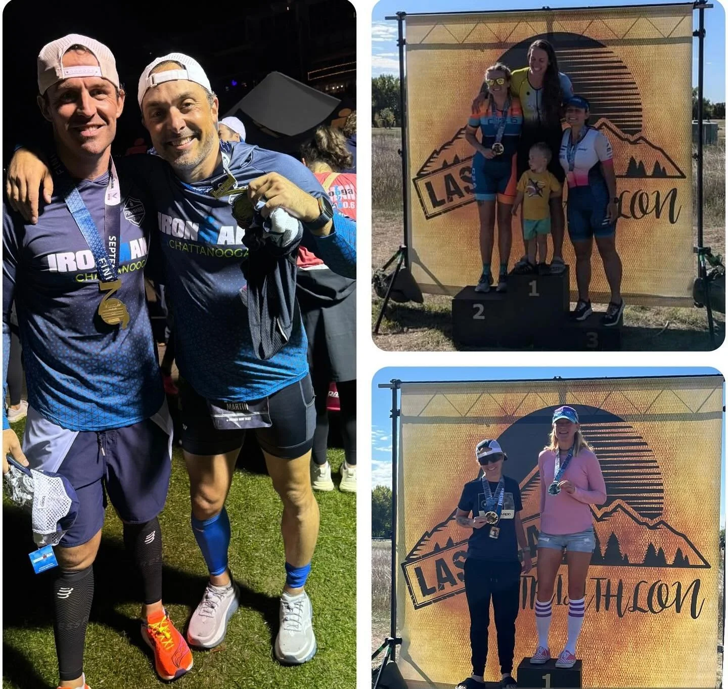 BIG MEDAL MONDAY! 🏊🏼&zwj;♀️🚴&zwj;♂️🏃🏻&zwj;♀️Yesterday @nat_mark6 and @plantforwardendurancenutrition snagged podium finishes at @breakaway_athletic_events Last Call Triathlon and @frascognamusic took on his first @ironmantri at Ironman Chattanoo