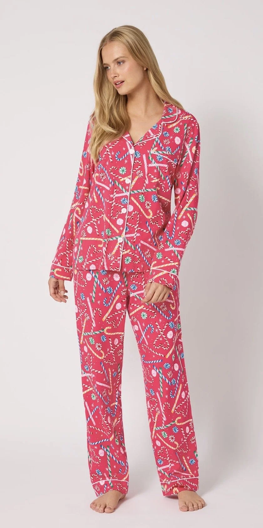 Candy Cane Print Pajamas