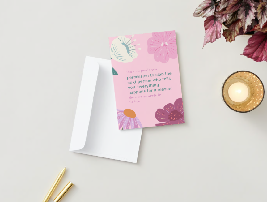 Permission to slap sympathy card