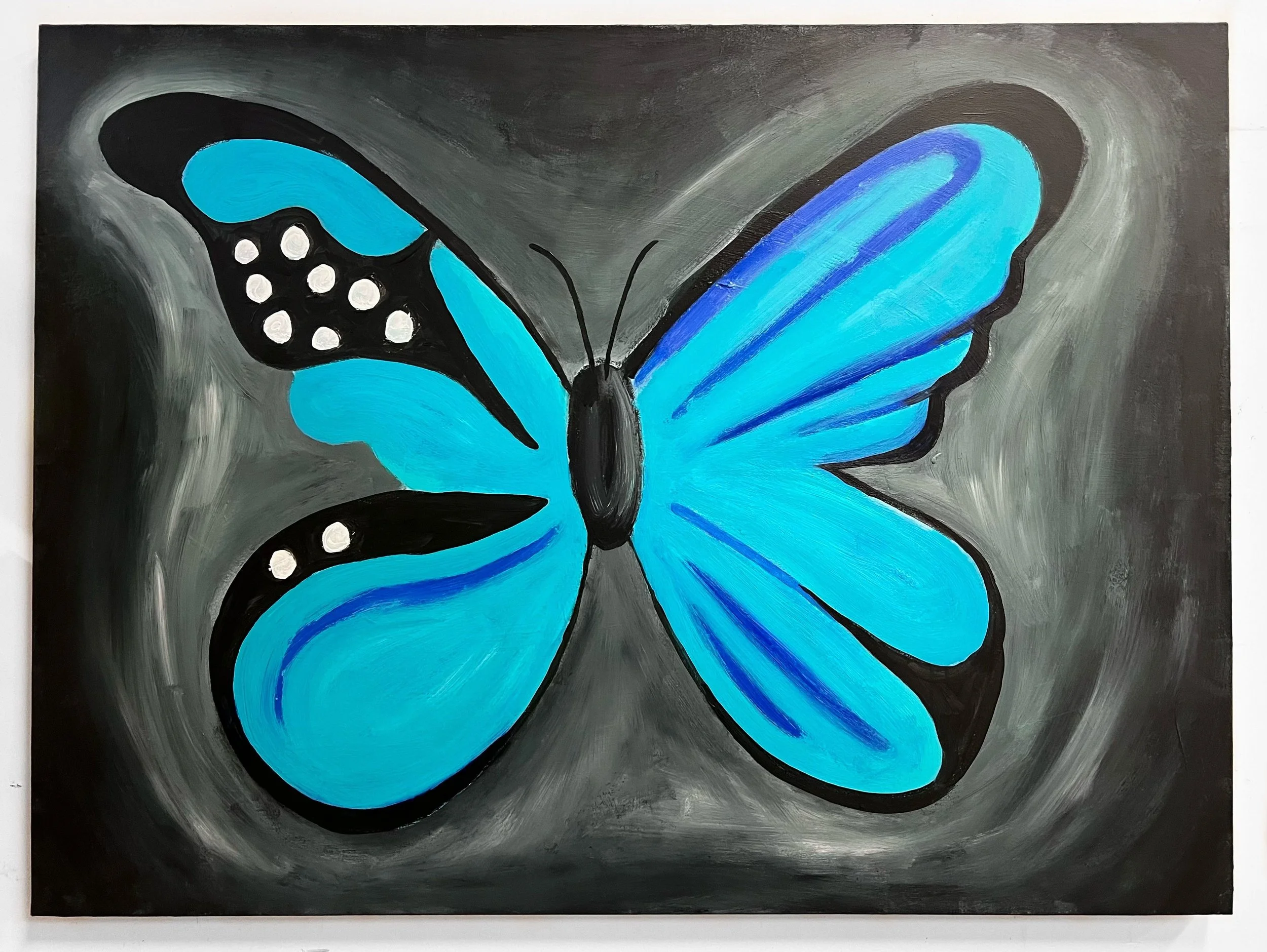 Morpho, acrylic on canvas, 2024